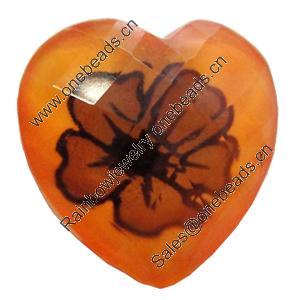 Resin Cabochons, No-Hole Jewelry findings, Faceted Heart, 12mm, Sold by Bag