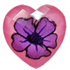 Resin Cabochons, No-Hole Jewelry findings, Faceted Heart, 16mm, Sold by Bag