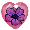 Resin Cabochons, No-Hole Jewelry findings, Faceted Heart, 20mm, Sold by Bag