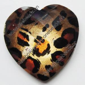 Resin Cabochons, No-Hole Jewelry findings, Faceted Heart, 14mm, Sold by Bag