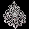 Zinc Alloy Pendant Settings, Outside diameter:38x51mm, Interior diameter:11mm, Sold by Bag