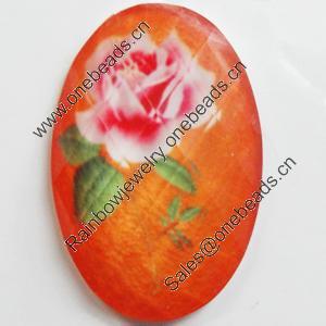 Resin Cabochons, No-Hole Jewelry findings, Faceted Oval, 18x25mm, Sold by Bag