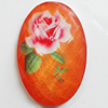 Resin Cabochons, No-Hole Jewelry findings, Faceted Oval, 18x25mm, Sold by Bag