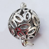 Hollow Bali Connector Zinc Alloy Jewelry Findings, 25x35mm, Sold by Bag