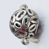 Hollow Bali Connector Zinc Alloy Jewelry Findings, 18x26mm, Sold by Bag