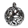 Hollow Bali Pendant Zinc Alloy Jewelry Findings, 18x22mm, Sold by Bag