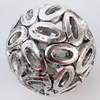 Hollow Bali Beads Zinc Alloy Jewelry Findings, 18mm, Sold by Bag