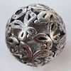 Hollow Bali Beads Zinc Alloy Jewelry Findings, 18mm, Sold by Bag