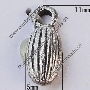 Pendants, Zinc Alloy Jewelry Findings, 5x11mm Hole:2mm, Sold by Bag