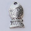 Pendants, Zinc Alloy Jewelry Findings, Fish 7x13mm Hole:1mm, Sold by Bag