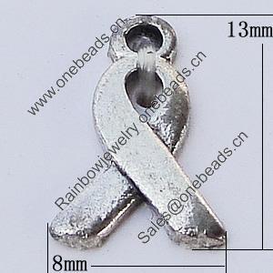 Pendants, Zinc Alloy Jewelry Findings, 8x13mm Hole:1mm, Sold by Bag