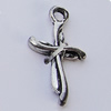 Pendants, Zinc Alloy Jewelry Findings, Cross 10x18mm Hole:2mm, Sold by Bag