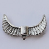 Beads, Zinc Alloy Jewelry Findings, Wings 17x9mm Hole:1mm, Sold by Bag