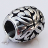 European Style Beads Zinc Alloy Jewelry Findings Lead-free, 9mm Hole:4.5mm, Sold by Bag