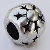 European Style Beads Zinc Alloy Jewelry Findings Lead-free, 8x9mm Hole:4mm, Sold by Bag