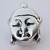 European Style Beads Zinc Alloy Jewelry Findings Lead-free, 11x15mm Hole:4.5mm, Sold by Bag