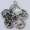Pendants, Zinc Alloy Jewelry Findings, Flower 28x30mm, Sold by Bag