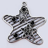 Pendants, Zinc Alloy Jewelry Findings, Star 46x48mm, Sold by Bag