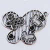 Pendants, Zinc Alloy Jewelry Findings, Butterfly 46x38mm, Sold by Bag