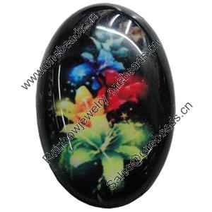 Resin Cabochons, No-Hole Jewelry findings, Oval, 13x18mm, Sold by Bag