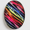 Resin Cabochons, No-Hole Jewelry findings, Faceted Oval, 18x25mm, Sold by Bag