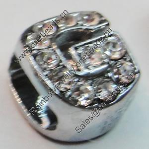 Slider, Zinc Alloy Bracelet Findinds, 8x10mm, Interior Diameter:7mm, Sold by Bag