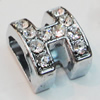 Slider, Zinc Alloy Bracelet Findinds, 9x8mm, Interior Diameter:7mm, Sold by Bag