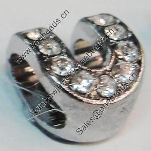 Slider, Zinc Alloy Bracelet Findinds, 8x9mm, Interior Diameter:7mm, Sold by Bag