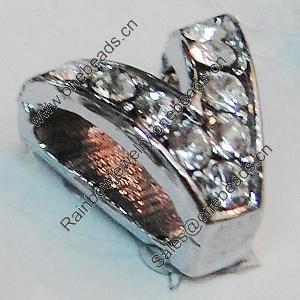 Slider, Zinc Alloy Bracelet Findinds, 10x10mm, Interior Diameter:7mm, Sold by Bag