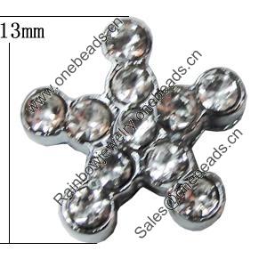 Slider, Zinc Alloy Bracelet Findinds, 13mm, Interior Diameter:8mm, Sold by Bag