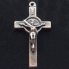 Pendant, Zinc Alloy Jewelry Findings, Cross, 20x38mm, Sold by Bag
