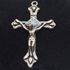 Pendant, Zinc Alloy Jewelry Findings, Cross, 24x39mm, Sold by Bag