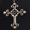 Pendant, Zinc Alloy Jewelry Findings, Cross, 31x42mm, Sold by Bag
