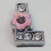 Slider, Zinc Alloy Bracelet Findinds, 13mm, Interior Diameter:8mm, Sold by Bag