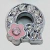 Slider, Zinc Alloy Bracelet Findinds, 13mm, Interior Diameter:8mm, Sold by Bag