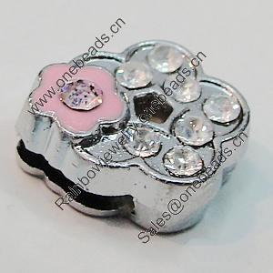 Slider, Zinc Alloy Bracelet Findinds, 13mm, Interior Diameter:8mm, Sold by Bag