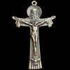Pendant, Zinc Alloy Jewelry Findings, Cross, 34x53mm, Sold by Bag