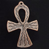 Pendant, Zinc Alloy Jewelry Findings, Cross, 32x48mm, Sold by Bag