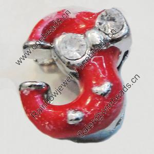 Slider, Zinc Alloy Bracelet Findinds, 11mm, Interior Diameter:8mm, Sold by Bag