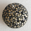 Hollow Bali Beads Zinc Alloy Jewelry Findings, 25mm Hole:2.5mm, Sold by Bag