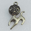 Hollow Bali Pendant Zinc Alloy Jewelry Findings, 20x37mm Hole:3mm, Sold by Bag