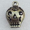 Hollow Bali Pendant Zinc Alloy Jewelry Findings, 16x23mm Hole:2mm, Sold by Bag