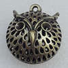 Hollow Bali Pendant Zinc Alloy Jewelry Findings, 26x30mm Hole:2.5mm, Sold by Bag