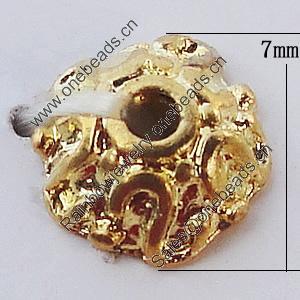 Spacer Zinc Alloy Jewelry Findings Lead-free, 7mm Hole:1mm, Sold by Bag