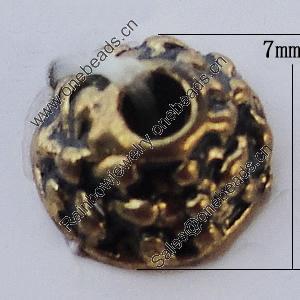 Beads, Zinc Alloy Jewelry Findings, 7mm Hole:2mm, Sold by Bag