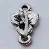 Connectors, Zinc Alloy Jewelry Findings, Flower 7x12mm, Sold by Bag
