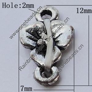 Connectors, Zinc Alloy Jewelry Findings, Flower 7x12mm, Sold by Bag