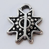 Pendants, Zinc Alloy Jewelry Findings, 12x14mm, Sold by Bag