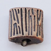 Beads, Zinc Alloy Jewelry Findings, Square 8x8mm Hole:1mm, Sold by Bag