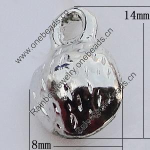 Pendants, Zinc Alloy Jewelry Findings, 8x14mm, Sold by Bag